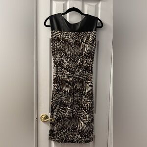 Joseph Ribkoff Strapless Animal Print Dress